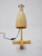"Fingerprint" table lamps made from ash wood