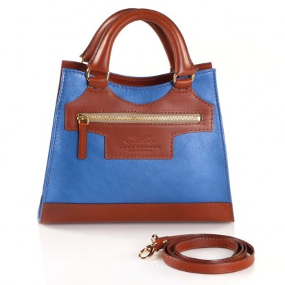 Mini Karolina in Sky Blue and Vegetable Tanned Leather